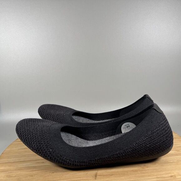 Allbirds Tree Breezers Shoes Women’s 9 Black Knit Ballet Flats - Picture 3 of 6